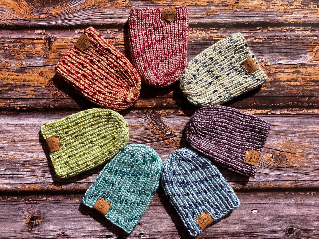 帽子 everyone low gauge speckled knit cap Speckle Knit Hat - Etsy