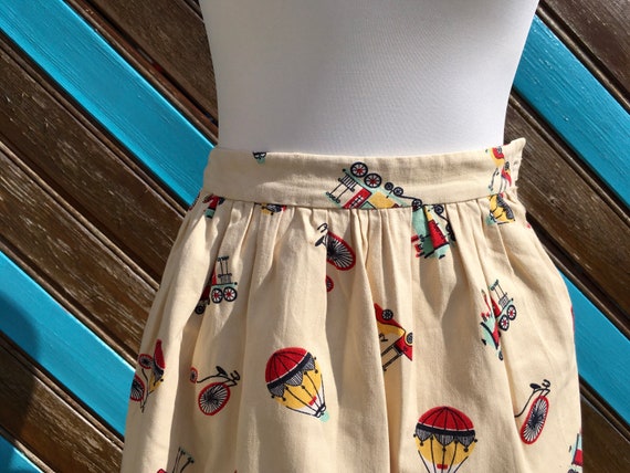 Vintage 70s Printed Skirt - image 6