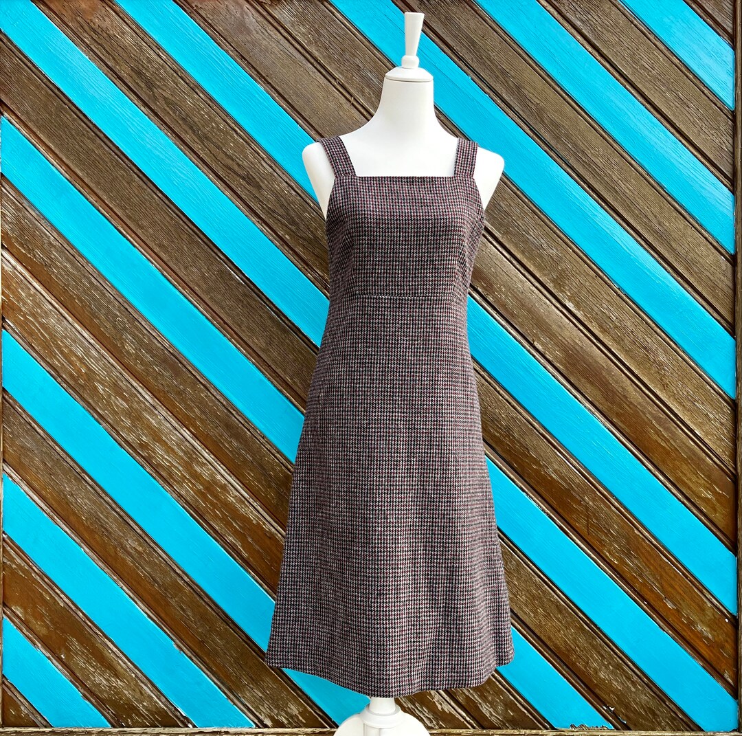90’s Homespun Plaid Oversized Layered Shirt Dress by Newport News