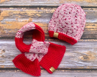 Speckled Scarf & Hat Set - Lots of Color Options