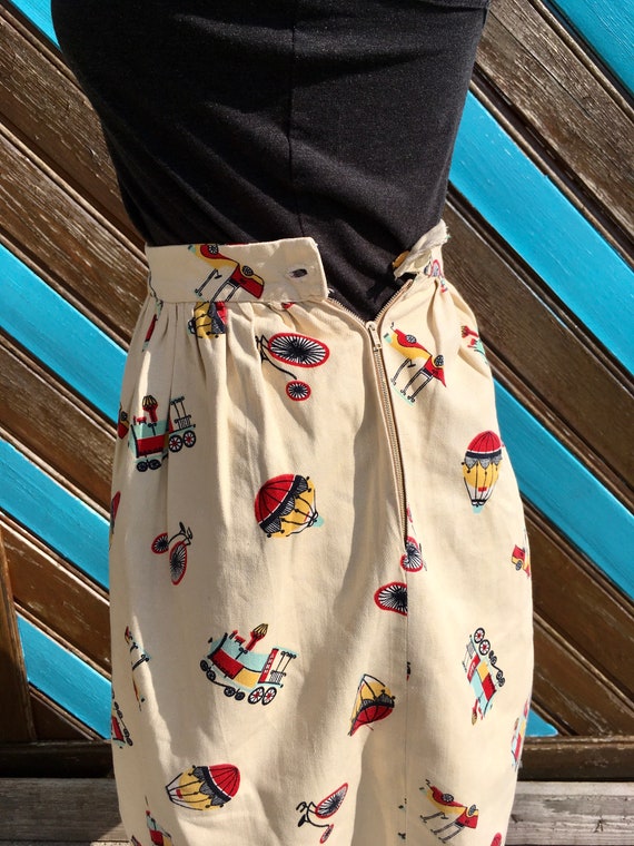 Vintage 70s Printed Skirt - image 3