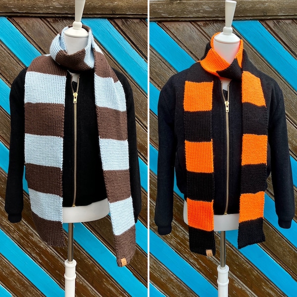 Custom Striped Scarf - For Kids and Adults - Lots of Color Options