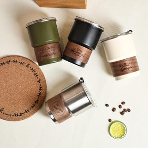 Vaso de café, taza de viaje personalizada, taza de acero inoxidable con nombre, tazas grabadas personalizadas, propuesta de dama de honor, regalos de boda