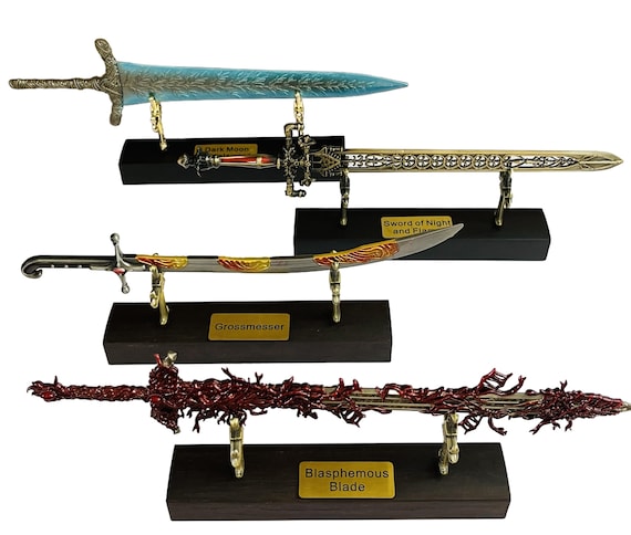 Elden Ring Sword Replica: Hand-Painted Metal Alloy with Display Stand