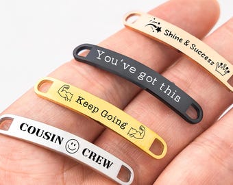 Personalized Engraved Shoe Tags: Stainless Steel Runner Charms