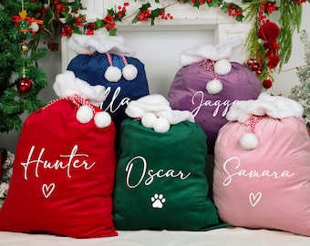 Personalized Large Santa Sack,Christmas Gift Bag,Christmas Stocking Sack,Santa Bag with Name,Holiday gift bag,Santa Bag,Gift for Kids