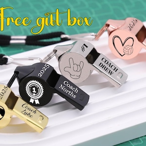 Personalized Sport Gift for Coach,Custom Whistle personalized Sports Whistle Necklace Personalized Coach Teacher gift,gifts for techers pe