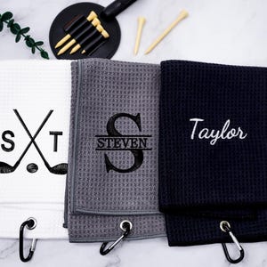 Besticktes Golftuch - Ideales Geschenk für Männer und Frauen, Perfekt für Golftaschen - Geburtstags-, Ruhestands- und Geschenk für besondere Anlässe