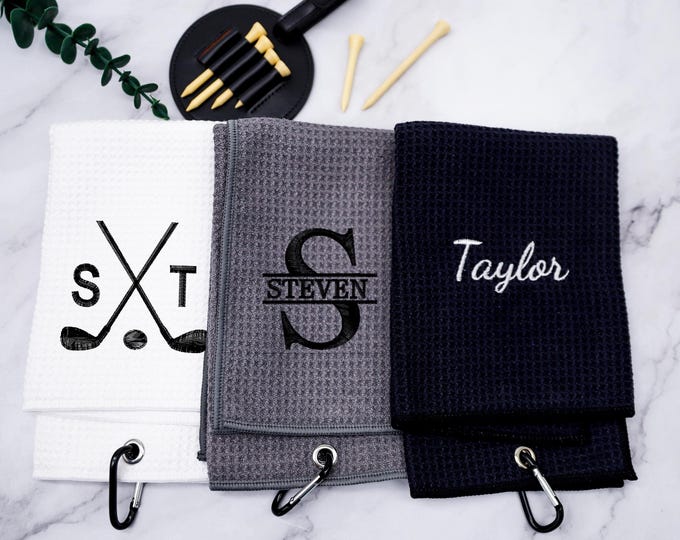 Custom Embroidered Golf Towel: Personalized Golf Bag Accessory