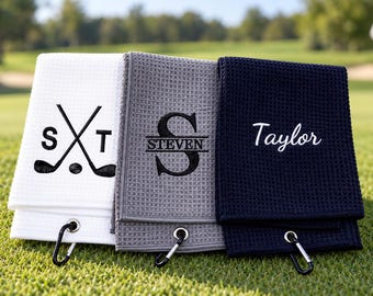 Custom Embroidered Golf Towel: Personalized Golf Bag Accessory