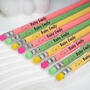 Customized Kids&#39; Engraved Pencil Set - Personalized Name Pencils, Unique Back to School Supplies for Class Gift, Wedding Favour, Hen Party