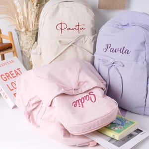 Sac à dos brodé pour enfants personnalisé avec son nom - Sac d'école personnalisé pour tout-petits - Cadeau de maternelle unique pour garçons et filles,Durable