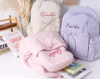 Zaino per bambini personalizzato ricamato: zaino scolastico con nome personalizzato, in nylon resistente