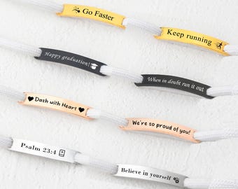 Custom Engraved Stainless Steel Shoe Tags: Running & Marathon Gift