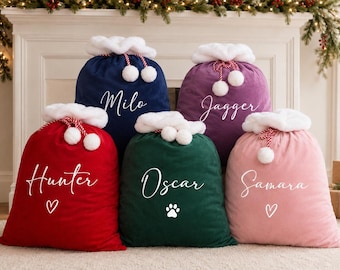 Personalized Large Santa Sack,Christmas Gift Bag,Christmas Stocking Sack,Santa Bag with Name,Holiday gift bag,Santa Bag,Gift for Kids