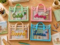 Personalized Kids Library Bag, Custom Name Clear Book Folder, A4 Waterproof School Bag, Reading Bag for Nursery & Primary School