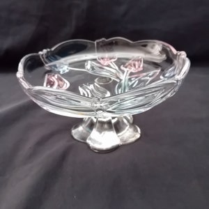 Mikasa Tulips dish on foot.