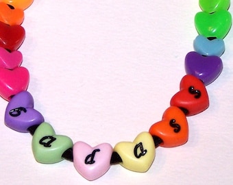 rainbow hearts BADASS bracelet