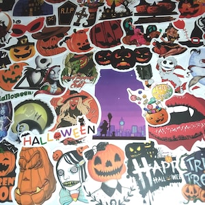 250 vinyl Halloween stickers! jack o&#39;lanterns, ghosts, skulls, bats!