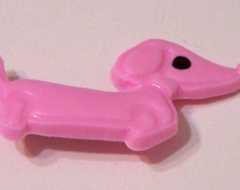 pink dachshund brooch