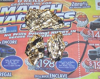 golden Fantastic Foil Jewelry--earrings and pin