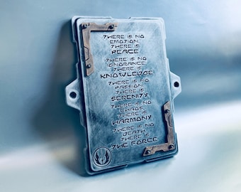 Jedi Code Wall Plaque - Wall Mount Panel