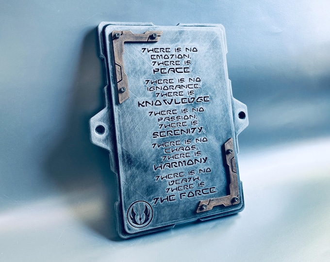 Jedi Code Wall Plaque - Wall Mount Panel