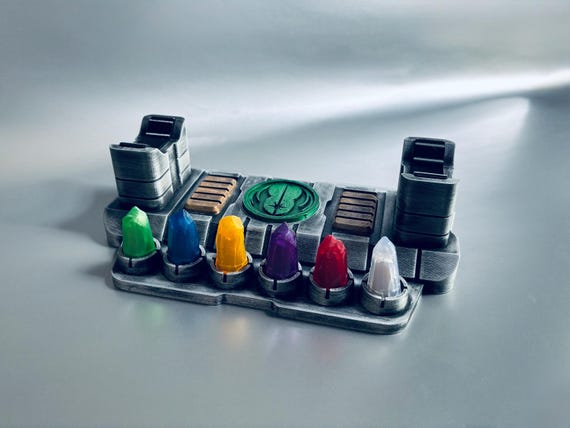 Kyber Crystal & Lightsaber Shelf Display Stand - Choose Your Design