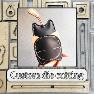 Kitten key bag leather cutting die, cute leather quality metal die cutting tool, leather craft punching die set, handmade girlfriend gift
