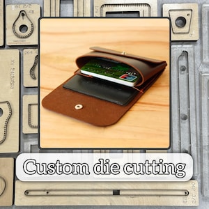 Juego de cuchillos troqueladores de cuero de alta calidad para tarjetas de bolsillo, herramientas de corte de acero para artesanías de cuero, troqueles de metal para monederos hechos a mano.