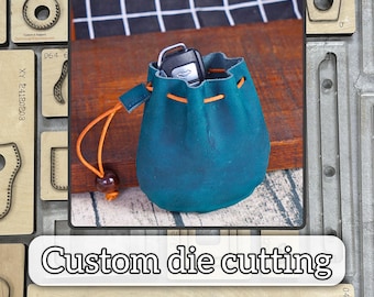 Drawstring coin purse leather metal cutting knife, creative leather craft precision punching tool, custom leather steel ruler cutting die
