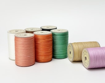 63 colors Round Waxed Polyester Thread Leather Craft Hand Sewing Essential Width 0.35mm/0.45mm/0.55mm Pick Width And Color