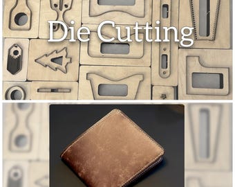 Short wallet cutting die Free stitching wallet leather cutting die cutting Universal short wallet cutting die cutting