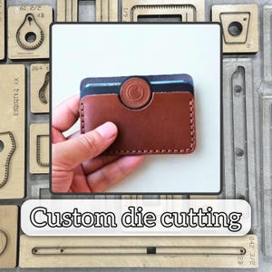 Troquel de corte de cuero para tarjetero de hombre, herramienta de troquelado de metal de precisión para tarjetero de cuero de alta calidad, troquel de perforación artesanal de cuero personalizado