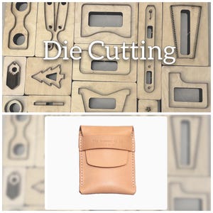 Ensemble de matrices de perforation en cuir personnalisé pour sac pour pièces de monnaie, moule de découpe en cuir de porte-monnaie à rabat, outil kraft pour travaux manuels en cuir