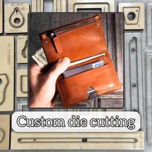 Porte-monnaie créatif en cuir moule de découpe/porte-monnaie moule de couteau de précision en cuir/outil de poinçonnage en acier métallique/lame artisanat en papier kraft
