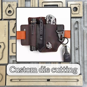 Outdoor multifunctional waist bag leather metal die cutting mold, leather steel ruler die cutting mold, handmade leather punching tool