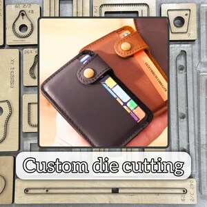 Custom Card Holder Leather Cutter/Handmade Precision Metal Cutting Die/Handmade Leather Craft Kraft Paper Punching Tool/Father's Day Gift