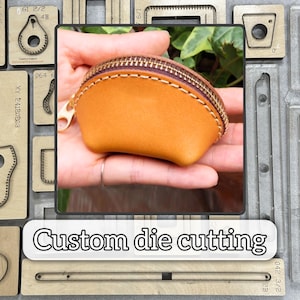 Cuchillo de corte de metal portátil para monedero pequeño, herramienta de punzonado de precisión para artesanía de cuero, molde troquelado de regla de acero para cuero personalizado