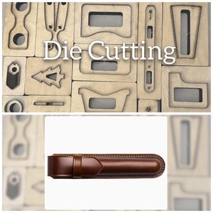 Étui à stylo vintage, découpe du cuir, découpe faite main, artisanat du cuir personnalisé, artisanat du cuir, outils de découpe du papier kraft
