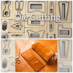 Ensemble de matrices de découpe pour portefeuille multifonctionnel en cuir personnalisé Matrice de découpe pour portefeuille en cuir outil de découpe pour papier kraft artisanal en cuir