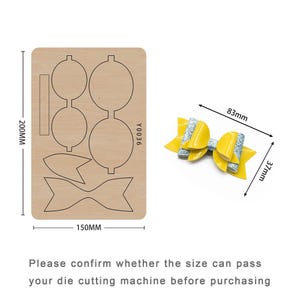 Matriz de laço Sizzix/matriz de corte de couro/matriz de laço de cabelo/matriz de couro personalizada/scrapbooking/cortes de matriz/matriz bigz Sizzix