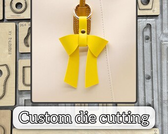 Bow keychain leather cutting knife / pendant leather metal cutting die / leather craft steel punching tool / Optional compatible with Sizzix