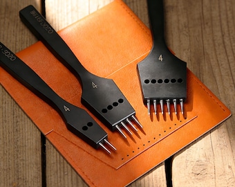 Leather round sewing punch, detachable and replaceable leather chisel