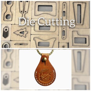 Moule pour découpe de cuir, jeu de matrices de perforation en cuir pour porte-clés, outil kraft pour créations artisanales en cuir, emporte-pièces faits main, cadeau de fête des pères, cadeau de fête des pères