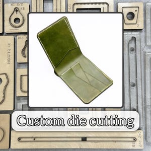 Faca de corte de metal para carteira personalizada, ferramenta de perfuração para artesanato em couro com porta-cartões, molde de corte e vinco para régua de aço de precisão, presente artesanal para o dia dos pais