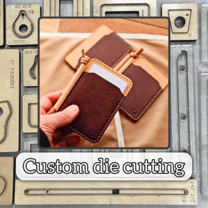Rope Card Holder Unique Design Cutting Die/Customized Precision Metal Knife Die/Handmade Leather Craft Punching Tool/Father&#39;s Day Gift