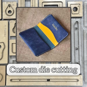 Bi-fold small card holder unique design cutting mold/customized precision metal knife mold/handmade DIY leather craft punching tool
