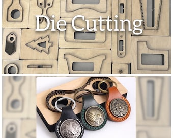 Metal accessories & Leather Cutting Die Cut Mold,Keychain Leather Punch Die Set,Leather Crafts Kraft Tool,Handmade Cutters Valentines Gift