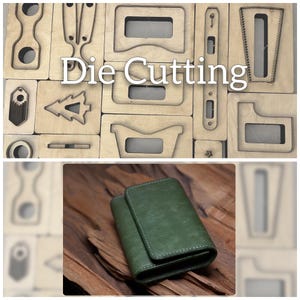 Ensemble de matrices de matrices d'estampage en cuir personnalisées Porte-cartes de grande capacité avec matrices de découpe en cuir Artisanat du cuir Outils Kraft Outils en cuir à monter soi-même